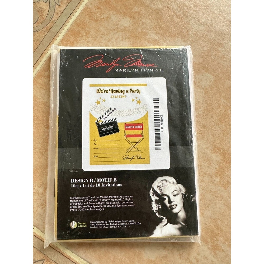 Marilyn Monroe "Were Having‎ a Party" Invitations